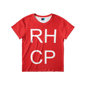 Детская футболка 3D с принтом RHCP в Новосибирске, 100% гипоаллергенный полиэфир | прямой крой, круглый вырез горловины, длина до линии бедер, чуть спущенное плечо, ткань немного тянется | frusciante | red hot chilli peppers | rock | кидис | перцы | рэд хот | фли | фрушчанте | чилли пэпперс | энтони киддис