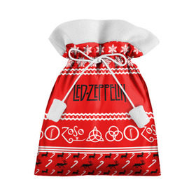 Подарочный 3D мешок с принтом Праздничный Led Zeppelin в Новосибирске, 100% полиэстер | Размер: 29*39 см | led zeppelin | блюз | группа | джимми пейдж | джон генри бонэм | джон пол джонс | знак | красный | лед зепелен | лед зеппелин | метал | надпись | новогодний | новый год | праздник | роберт плант | рождество