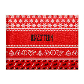 Обложка для студенческого билета с принтом Праздничный Led Zeppelin в Новосибирске, натуральная кожа | Размер: 11*8 см; Печать на всей внешней стороне | Тематика изображения на принте: led zeppelin | блюз | группа | джимми пейдж | джон генри бонэм | джон пол джонс | знак | красный | лед зепелен | лед зеппелин | метал | надпись | новогодний | новый год | праздник | роберт плант | рождество