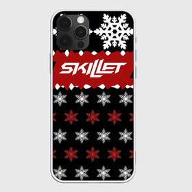 Чехол для iPhone 12 Pro Max с принтом Праздничный Skillet в Новосибирске, Силикон |  | skilet | skillet | альтернативный | гранж | группа | джен леджер | джон купер | знак | индастриал | кори купер | красный | метал | надпись | новогодний | новый год | ню | пост | праздник | рождество | рок