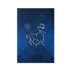 Обложка для паспорта матовая кожа с принтом Телец в Новосибирске, натуральная матовая кожа | размер 19,3 х 13,7 см; прозрачные пластиковые крепления | taurus | звезды | знаки зодиака | космос | созвездие | телец