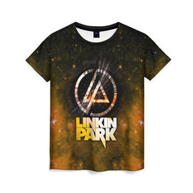Женская футболка 3D с принтом Linkin Park космос в Новосибирске, 100% полиэфир ( синтетическое хлопкоподобное полотно) | прямой крой, круглый вырез горловины, длина до линии бедер | bennington | chester | linkin park | альтернативный | беннингтон | группа | ленкин | линкин | майк | метал | музыкант | ню | нюметал | парк | певец | рок | рэп | честер | электроник