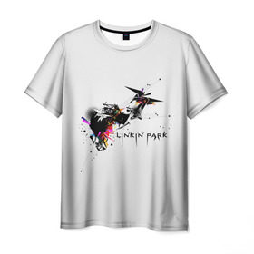 Мужская футболка 3D с принтом Linkin Park в Новосибирске, 100% полиэфир | прямой крой, круглый вырез горловины, длина до линии бедер | bennington | chester | linkin park | альтернативный | беннингтон | группа | ленкин | линкин | майк | метал | музыкант | ню | нюметал | парк | певец | рок | рэп | честер | электроник