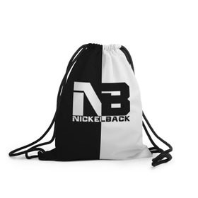Рюкзак-мешок 3D с принтом Nickelback в Новосибирске, 100% полиэстер | плотность ткани — 200 г/м2, размер — 35 х 45 см; лямки — толстые шнурки, застежка на шнуровке, без карманов и подкладки | nickelback | никелбек | никл бек