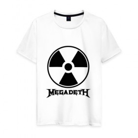 Мужская футболка хлопок с принтом Megadeth в Новосибирске, 100% хлопок | прямой крой, круглый вырез горловины, длина до линии бедер, слегка спущенное плечо. | megadet | megadeth | группа | дирк вербурен | дэвид эллефсон | дэйв мастейн | кико лоурейро | мегадет | мегадетх | метал | рок | трэш | трэшметал | тяжелый | хард | хардрок | хеви | хевиметал