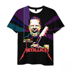 Мужская футболка 3D с принтом Metallica James Alan Hatfield в Новосибирске, 100% полиэфир | прямой крой, круглый вырез горловины, длина до линии бедер | alan | american | band | hard | hatfield | james | metal | metallica | rock | thrash | алан | американская | джеймс | метал группа | трэш метал | хард рок | хэтфилд