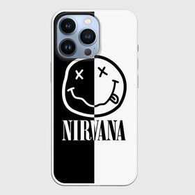 Чехол для iPhone 13 Pro с принтом Nirvana в Новосибирске,  |  | cobain | kurt | nirvana | альтернативный | гранж | грол | группа | дональд | кобейн | курт | музыка | музыкант | надпись | нервана | нирвана | новоселич | певец | рок | смайл | смайлик | солист | язык