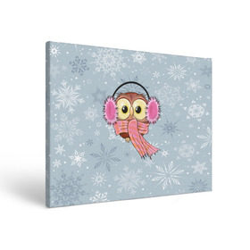 Холст прямоугольный с принтом Милая совушка в Новосибирске, 100% ПВХ |  | owl | pattern | абстракция | арт | животный | зима | милые | птицы | снег | снежинки | совы | текстура | узор
