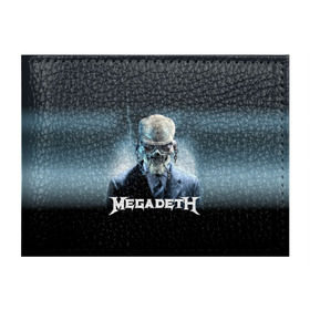 Обложка для студенческого билета с принтом Megadeth в Новосибирске, натуральная кожа | Размер: 11*8 см; Печать на всей внешней стороне | Тематика изображения на принте: megadeth |   megadet | группа | дирк вербурен | дэвид эллефсон | дэйв мастейн | кико лоурейро | мегадет | мегадетх | метал | рок | трэш | трэшметал | тяжелый | хард | хардрок | хеви | хевиметал