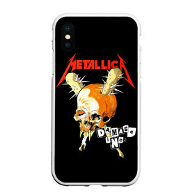 Чехол для iPhone XS Max матовый с принтом Metallica в Новосибирске, Силикон | Область печати: задняя сторона чехла, без боковых панелей | american | band | cliff burton | dave mustaine | hard | james hatfield | jason newsted | kirk hammett | lars ulrich | metal | metallica | robert trujillo | rock | ron mcgowney | thrash | американская | джеймс хэтфилд | ларс ул | метал группа | трэш метал 