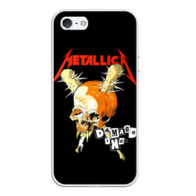 Чехол для iPhone 5/5S матовый с принтом Metallica в Новосибирске, Силикон | Область печати: задняя сторона чехла, без боковых панелей | american | band | cliff burton | dave mustaine | hard | james hatfield | jason newsted | kirk hammett | lars ulrich | metal | metallica | robert trujillo | rock | ron mcgowney | thrash | американская | джеймс хэтфилд | ларс ул | метал группа | трэш метал 