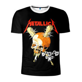 Мужская футболка 3D спортивная с принтом Metallica в Новосибирске, 100% полиэстер с улучшенными характеристиками | приталенный силуэт, круглая горловина, широкие плечи, сужается к линии бедра | american | band | cliff burton | dave mustaine | hard | james hatfield | jason newsted | kirk hammett | lars ulrich | metal | metallica | robert trujillo | rock | ron mcgowney | thrash | американская | джеймс хэтфилд | ларс ул | метал группа | трэш метал 