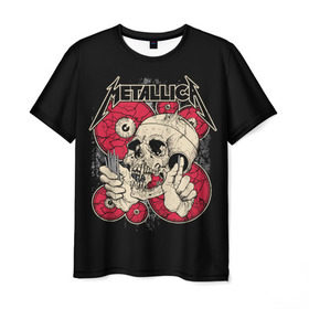Мужская футболка 3D с принтом Metallica в Новосибирске, 100% полиэфир | прямой крой, круглый вырез горловины, длина до линии бедер | american | band | cliff burton | dave mustaine | hard | james hatfield | jason newsted | kirk hammett | lars ulrich | metal | metallica | robert trujillo | rock | ron mcgowney | thrash | американская | джеймс хэтфилд | ларс ул | метал группа | трэш метал 