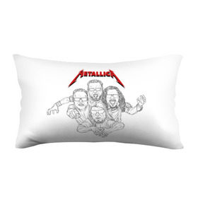 Подушка 3D антистресс с принтом Metallica в Новосибирске, наволочка — 100% полиэстер, наполнитель — вспененный полистирол | состоит из подушки и наволочки на молнии | 