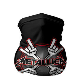 Бандана-труба 3D с принтом Metallica в Новосибирске, 100% полиэстер, ткань с особыми свойствами — Activecool | плотность 150‒180 г/м2; хорошо тянется, но сохраняет форму | 