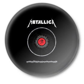 Значок с принтом Metallica в Новосибирске,  металл | круглая форма, металлическая застежка в виде булавки | Тематика изображения на принте: 