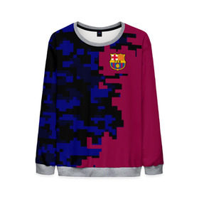 Мужской свитшот 3D с принтом FC Barca 2018 Creative uniform в Новосибирске, 100% полиэстер с мягким внутренним слоем | круглый вырез горловины, мягкая резинка на манжетах и поясе, свободная посадка по фигуре | Тематика изображения на принте: fc | fc barcelona | fcb | fly emirates | ronaldo | абстракция | барселона | геометрия | зож | клуб | линии | месси | модные | мяч | реал мадрид | спорт | спортивные | тренды | футбол | футбольный клуб | эмблема