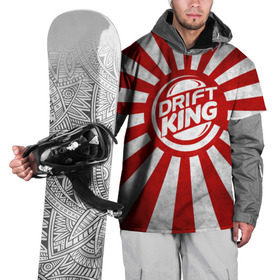 Накидка на куртку 3D с принтом Drift King в Новосибирске, 100% полиэстер |  | Тематика изображения на принте: car | drift | japan | jdm | race | street | авто | автомобиль | гонки | дрифт | король | машина | флаг | япония