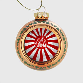 Стеклянный ёлочный шар с принтом JDM в Новосибирске, Стекло | Диаметр: 80 мм | car | domo | drift | japan | jdm | kun | race | street | авто | автомобиль | гонки | дрифт | король | машина | флаг | япония