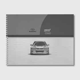 Альбом для рисования с принтом Subaru в Новосибирске, 100% бумага
 | матовая бумага, плотность 200 мг. | car | impreza | jdm | race | sti | subaru | wrx | авто | гонки | импреза | машина | субару