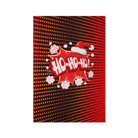 Обложка для паспорта матовая кожа с принтом Ho-Ho-Ho в Новосибирске, натуральная матовая кожа | размер 19,3 х 13,7 см; прозрачные пластиковые крепления | Тематика изображения на принте: christmas | happy | new year | pattern | pop art | новый год | поп арт | праздник | рождество