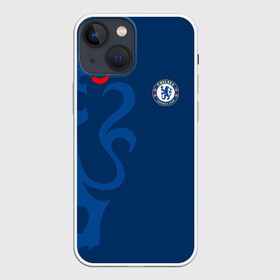 Чехол для iPhone 13 mini с принтом Chelsea Uniform в Новосибирске,  |  | Тематика изображения на принте: chelsea | emirates | fc | абстракция | геометрия | зож | клуб | линии | мода | модные | мяч | спорт | спортивные | стиль | тренды | флаг россии | футбол | футбольный клуб | челси | экстрим | эмблема