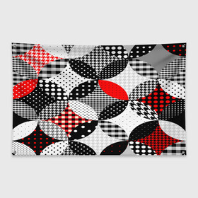 Флаг-баннер с принтом Вышивка стиль геометрия в Новосибирске, 100% полиэстер | размер 67 х 109 см, плотность ткани — 95 г/м2; по краям флага есть четыре люверса для крепления | abstraction | geometry | абстракция | геометрия | грань | краски | кубик | кубики | линии | мозаика | разноцветные | ребро | текстура | тени | узор