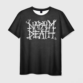 Мужская футболка 3D с принтом Napalm death в Новосибирске, 100% полиэфир | прямой крой, круглый вырез горловины, длина до линии бедер | Тематика изображения на принте: 