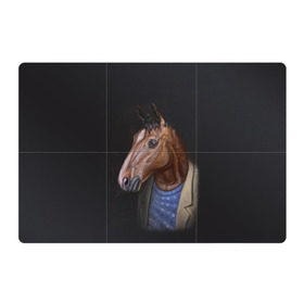 Магнитный плакат 3Х2 с принтом BoJack в Новосибирске, Полимерный материал с магнитным слоем | 6 деталей размером 9*9 см | bojack horseman | конь боджек | лошадь боджек