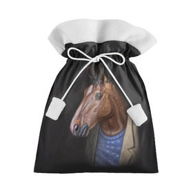 Подарочный 3D мешок с принтом BoJack в Новосибирске, 100% полиэстер | Размер: 29*39 см | bojack horseman | конь боджек | лошадь боджек