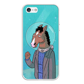 Чехол для iPhone 5/5S матовый с принтом BoJack в Новосибирске, Силикон | Область печати: задняя сторона чехла, без боковых панелей | bojack horseman | конь боджек | лошадь боджек