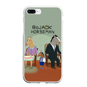 Чехол для iPhone 7Plus/8 Plus матовый с принтом BoJack в Новосибирске, Силикон | Область печати: задняя сторона чехла, без боковых панелей | bojack horseman | конь боджек | лошадь боджек