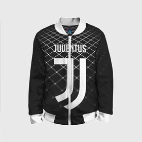 Детский бомбер 3D с принтом JUVENTUS STRIPES STYLE в Новосибирске, 100% полиэстер | застегивается на молнию, по бокам два кармана без застежек, мягкие манжеты, по низу бомбера и на воротнике — эластичная резинка | fc | juventus | спорт | спортивные | фк | футбол | ювентус