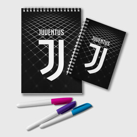 Блокнот с принтом JUVENTUS STRIPES STYLE в Новосибирске, 100% бумага | 48 листов, плотность листов — 60 г/м2, плотность картонной обложки — 250 г/м2. Листы скреплены удобной пружинной спиралью. Цвет линий — светло-серый
 | Тематика изображения на принте: fc | juventus | спорт | спортивные | фк | футбол | ювентус