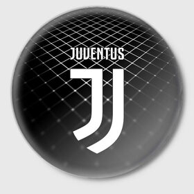 Значок с принтом Juventus 2018 Line в Новосибирске,  металл | круглая форма, металлическая застежка в виде булавки | fc | juventus | спорт | спортивные | фк | футбол | ювентус
