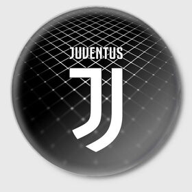 Значок с принтом Juventus 2018 Line в Новосибирске,  металл | круглая форма, металлическая застежка в виде булавки | Тематика изображения на принте: fc | juventus | спорт | спортивные | фк | футбол | ювентус