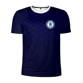 Мужская футболка 3D спортивная с принтом Chelsea 2018 Uniform в Новосибирске, 100% полиэстер с улучшенными характеристиками | приталенный силуэт, круглая горловина, широкие плечи, сужается к линии бедра | chelsea | fc | спорт | спортивные | фк | футбол | челси