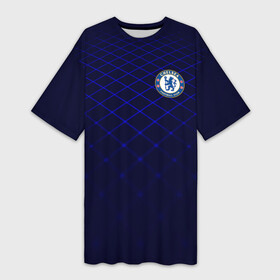 Платье-футболка 3D с принтом Chelsea 2018  Uniform в Новосибирске,  |  | chelsea | fc | спорт | спортивные | фк | футбол | челси