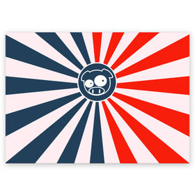 Поздравительная открытка с принтом JDM Style в Новосибирске, 100% бумага | плотность бумаги 280 г/м2, матовая, на обратной стороне линовка и место для марки
 | car | domo | drift | japan | jdm | kun | pig | race | stiker | street | subaru | авто | автомобиль | гонки | дрифт | король | машина | свинья | стикер | субару | флаг | хрюша | япония