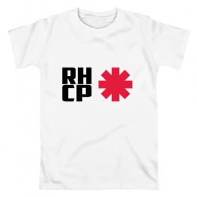 Мужская футболка хлопок с принтом Red Hot Chili Peppers в Новосибирске, 100% хлопок | прямой крой, круглый вырез горловины, длина до линии бедер, слегка спущенное плечо. | Тематика изображения на принте: red hot chili peppers | rhcp | перцы | ред хот чили пепперс | рхчп | рэд