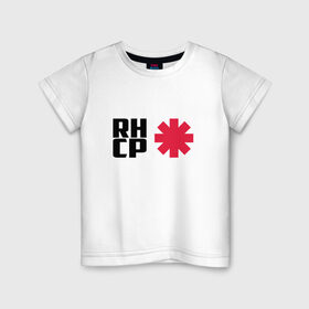 Детская футболка хлопок с принтом Red Hot Chili Peppers в Новосибирске, 100% хлопок | круглый вырез горловины, полуприлегающий силуэт, длина до линии бедер | Тематика изображения на принте: red hot chili peppers | rhcp | перцы | ред хот чили пепперс | рхчп | рэд