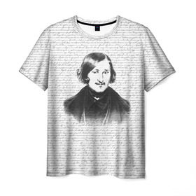 Мужская футболка 3D с принтом Гоголь в Новосибирске, 100% полиэфир | прямой крой, круглый вырез горловины, длина до линии бедер | бульба | вий | гоголь | мертвые души | миргород | нос | писатель | поэт | ревизор | тарас
