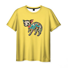 Мужская футболка 3D с принтом Внутри чихуахуа в Новосибирске, 100% полиэфир | прямой крой, круглый вырез горловины, длина до линии бедер | домашние животные | пес | песик | собака | собачка | чихуахуа