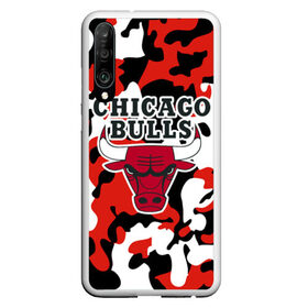 Чехол для Honor P30 с принтом CHICAGO BULLS в Новосибирске, Силикон | Область печати: задняя сторона чехла, без боковых панелей | камуфляж | красный | чикаго буллс