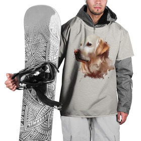Накидка на куртку 3D с принтом Лабрадор_арт в Новосибирске, 100% полиэстер |  | домашние животные | пес | ретривер | собака
