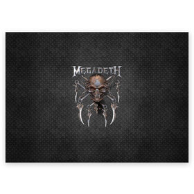 Поздравительная открытка с принтом Megadeth в Новосибирске, 100% бумага | плотность бумаги 280 г/м2, матовая, на обратной стороне линовка и место для марки
 | megadet | megadeth | группа | дирк вербурен | дэвид эллефсон | дэйв мастейн | кико лоурейро | мегадет | мегадетх | метал | рок | трэш | трэшметал | тяжелый | хард | хардрок | хеви | хевиметал
