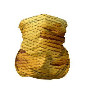 Бандана-труба 3D с принтом gold bricks в Новосибирске, 100% полиэстер, ткань с особыми свойствами — Activecool | плотность 150‒180 г/м2; хорошо тянется, но сохраняет форму | geometry | геометрия | грань | кубик | кубики | мозаика | ребро | текстура | тени