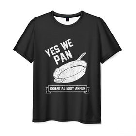 Мужская футболка 3D с принтом Yes We Pan в Новосибирске, 100% полиэфир | прямой крой, круглый вырез горловины, длина до линии бедер | Тематика изображения на принте: pan | protection