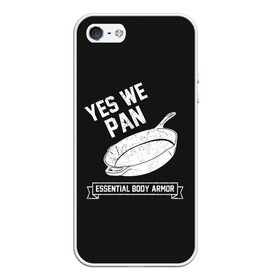 Чехол для iPhone 5/5S матовый с принтом Yes We Pan в Новосибирске, Силикон | Область печати: задняя сторона чехла, без боковых панелей | pan | protection