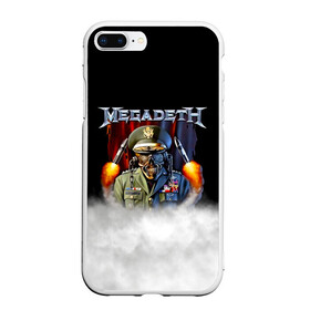Чехол для iPhone 7Plus/8 Plus матовый с принтом Megadeth в Новосибирске, Силикон | Область печати: задняя сторона чехла, без боковых панелей | megadet | megadeth | группа | дирк вербурен | дэвид эллефсон | дэйв мастейн | кико лоурейро | мегадет | мегадетх | метал | рок | трэш | трэшметал | тяжелый | хард | хардрок | хеви | хевиметал